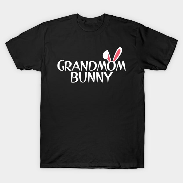 Grandmom Bunny Family Rabbit Gift Matching Couple Mom Easter T-Shirt by rhondamoller87